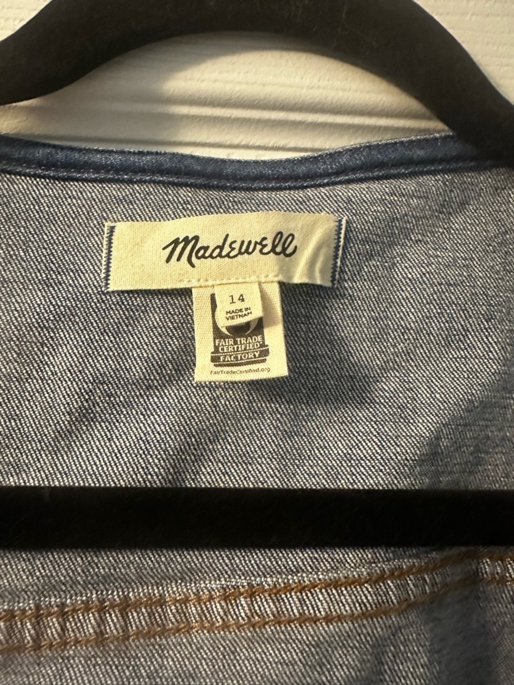 Madewell Jean Jacket Blue Plus 14 XL - Picture 5 of 5